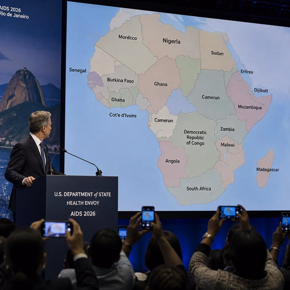 Editorial illustration for “Africa, According to the State Department Slide,” based on the article’s subject.