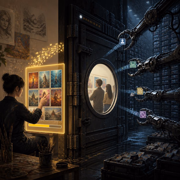 Editorial illustration for “Cara Builds a Gate After the Scrape,” based on the article’s subject.