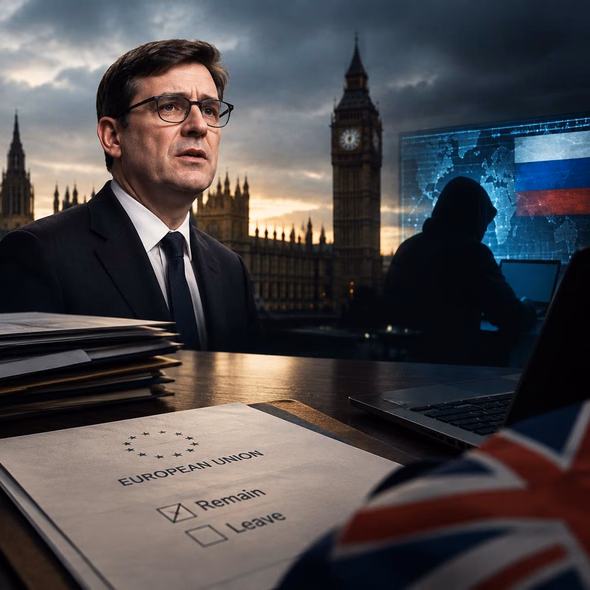 Editorial illustration for “Brexit Interference: What Does Burnham’s Claim Establish?,” based on the article’s subject.