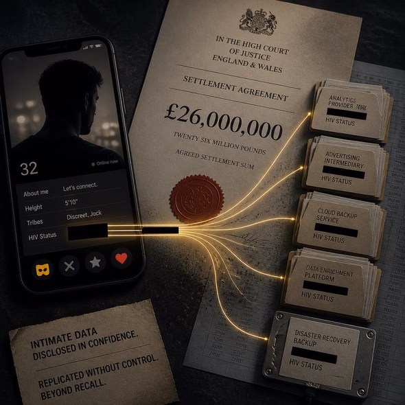 Editorial illustration for “£26 Million Cannot Recall an HIV Status,” based on the article’s subject.
