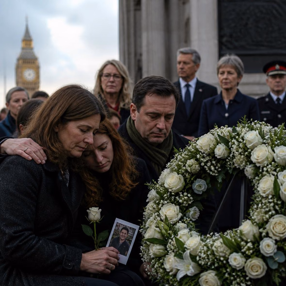 Editorial illustration for “Britain Sets Aside a Day for Terror’s Survivors,” based on the article’s subject.