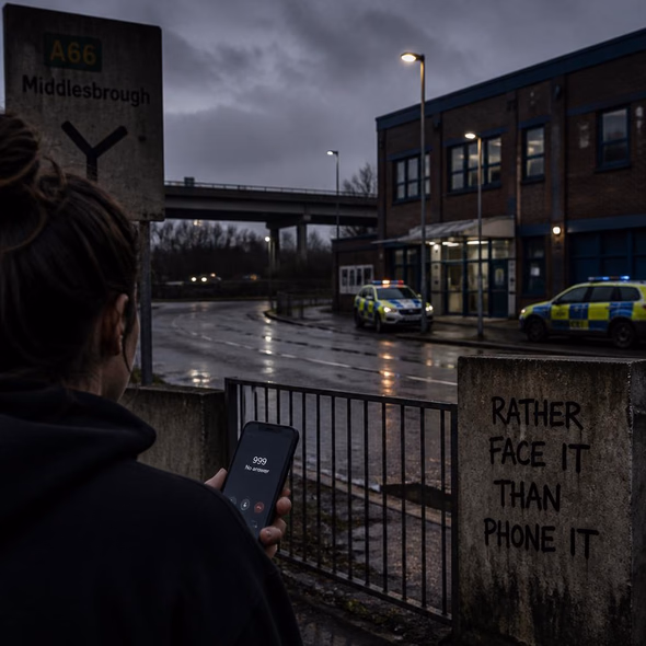 Editorial illustration for “A Larger Police Force Will Not Fix Middlesbrough’s Silent Phone,” based on the article’s subject.