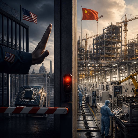 A restricted AI chip faces a growing domestic semiconductor factory.
