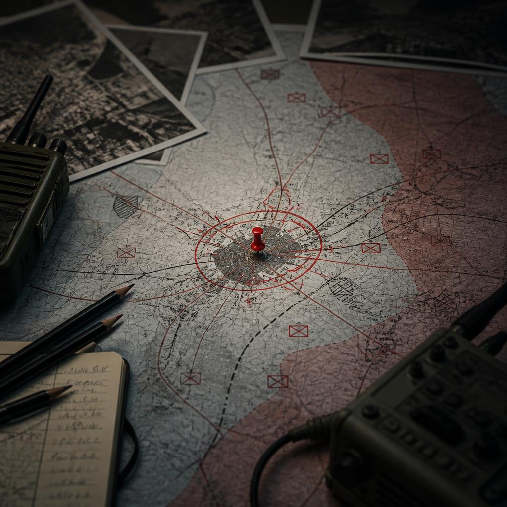 A contested battlefield map marking Kostiantynivka in eastern Ukraine.