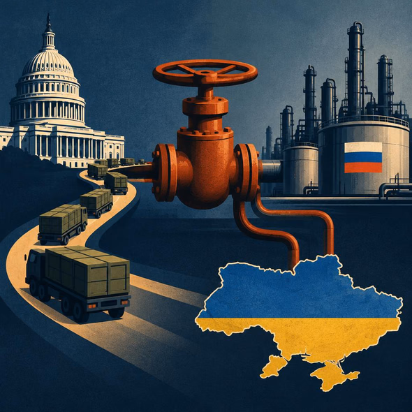 Editorial illustration for “Washington Puts Ukraine’s Arms Behind a Diesel Condition,” based on the article’s subject.