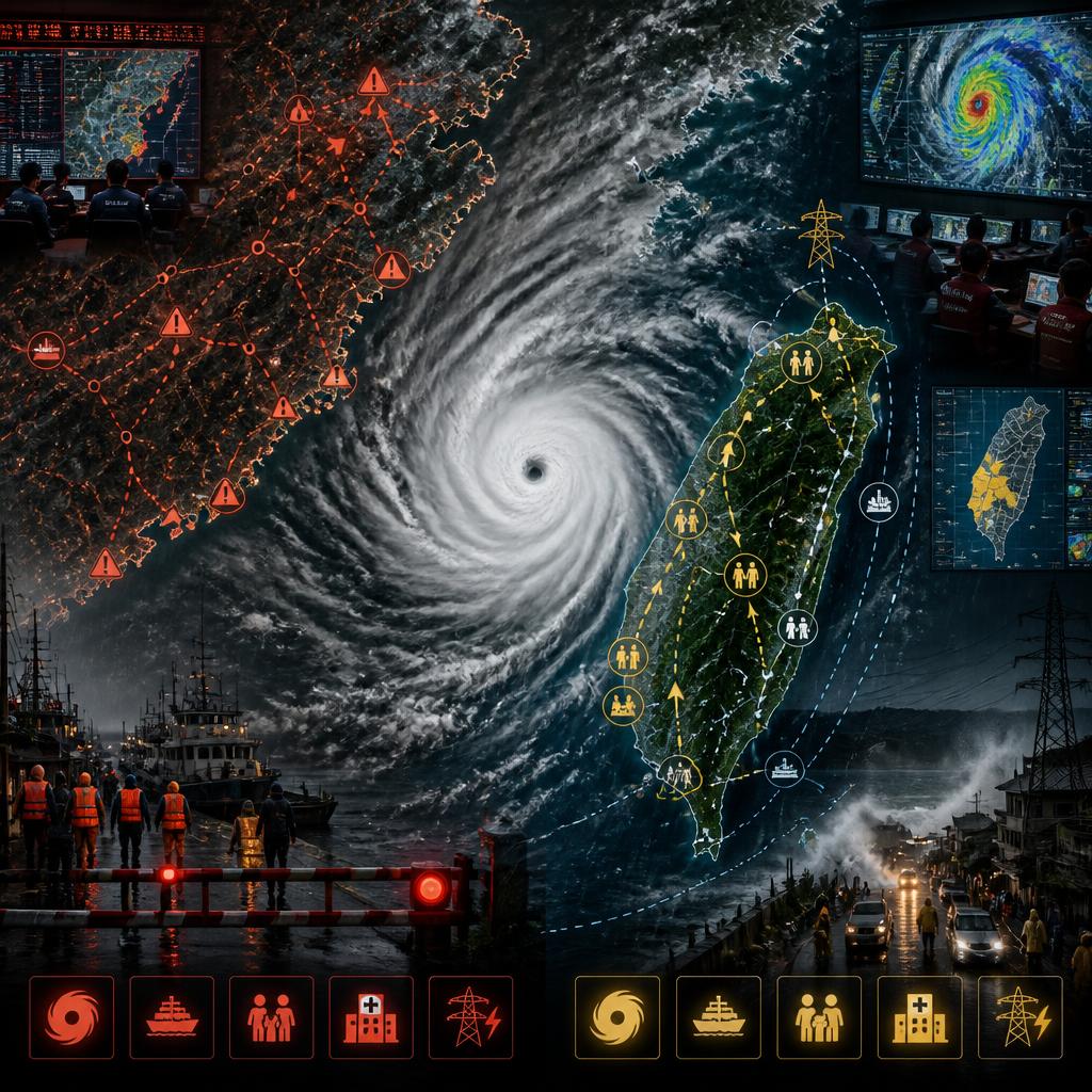 Typhoon Bavi approaching China and Taiwan as emergency systems prepare on both sides.