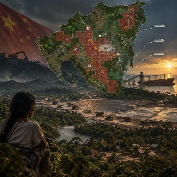 Editorial illustration for “One Tenth of Nicaragua Goes Under Concession,” based on the article’s subject.