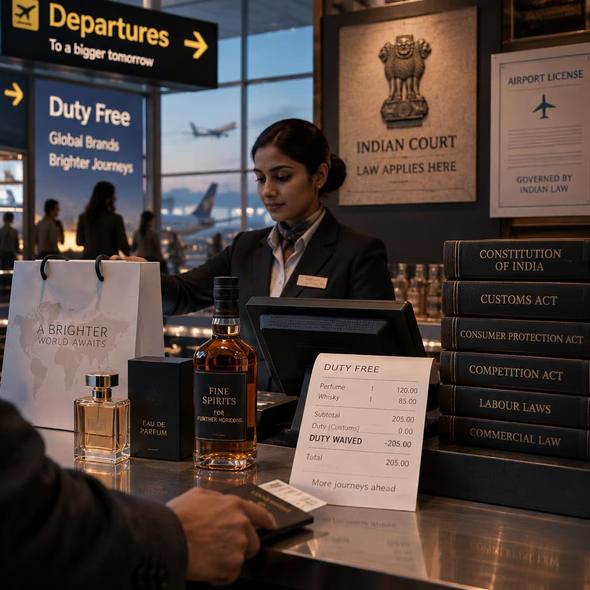 Editorial illustration for “Duty-Free Still Has a Jurisdiction,” based on the article’s subject.