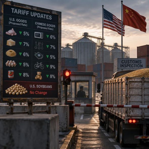 Editorial illustration for “The Tariff Thaw Skips Soybeans,” based on the article’s subject.