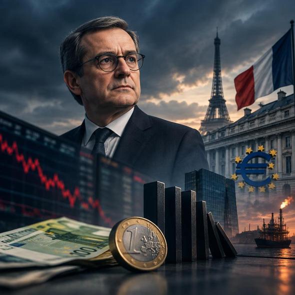 Editorial illustration for “France’s Warning: ‘Strangled by Interest Rates’,” based on the article’s subject.