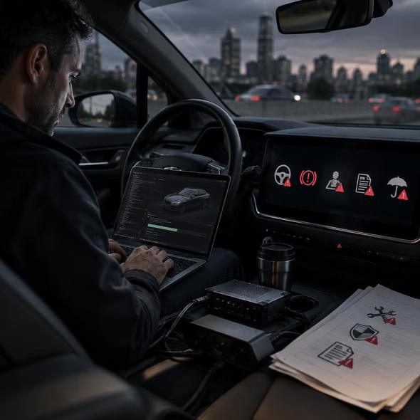 Editorial illustration for “Before You Sideload the Steering Wheel,” based on the article’s subject.