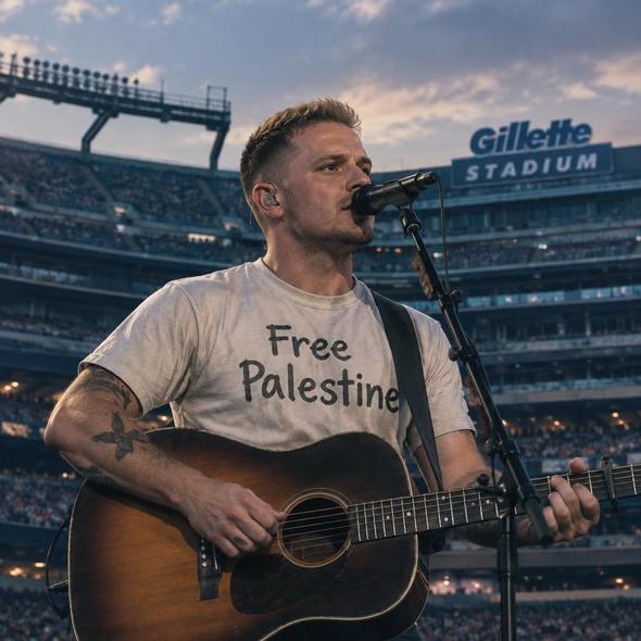 Editorial illustration for “Zach Bryan’s Shirt in Kraft’s Stadium,” based on the article’s subject.