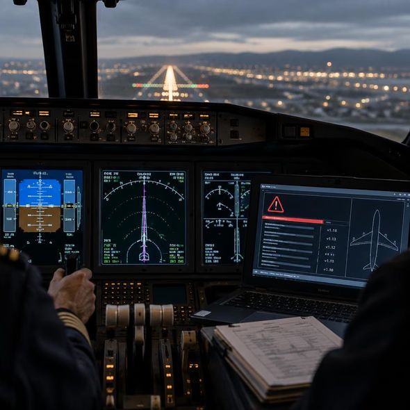 Editorial illustration for “Boeing’s Landing Code Needs a Flight Record,” based on the article’s subject.