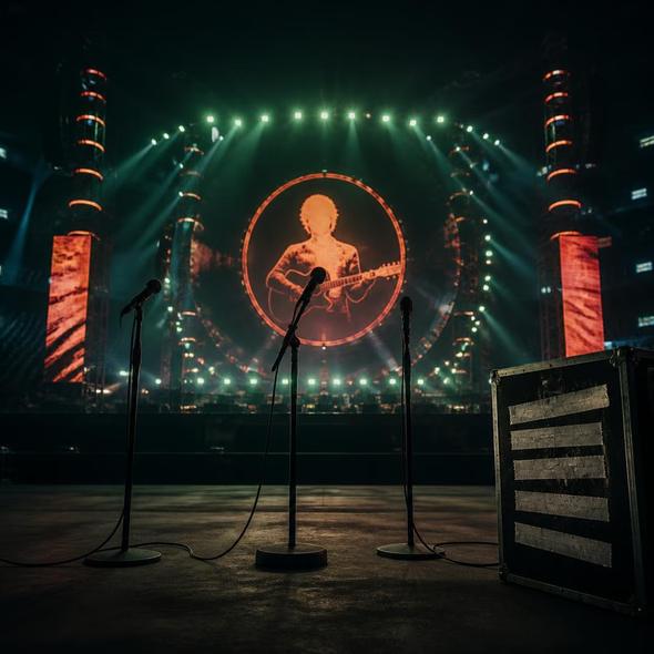 Editorial illustration for “Ed Sheeran’s Opening Acts Walked Out Together,” based on the article’s subject.