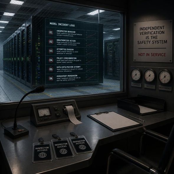 Editorial illustration for “AI Wants Nuclear Safeguards Without Nuclear Inspectors,” based on the article’s subject.