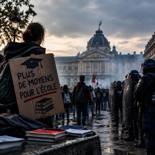 Editorial illustration for “France’s Students Asked for Investment,” based on the article’s subject.