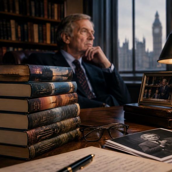 Editorial illustration for “Jeffrey Archer, Beyond the Sales Total,” based on the article’s subject.