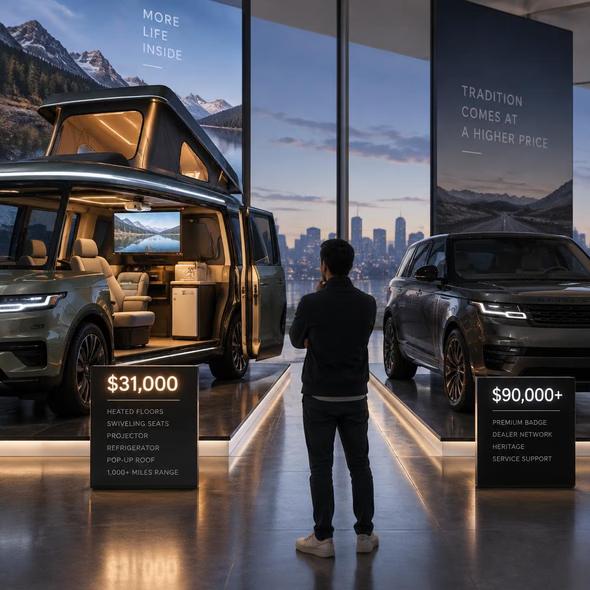 Editorial illustration for “Xiaomi’s $31,000 SUV Audits Luxury,” based on the article’s subject.