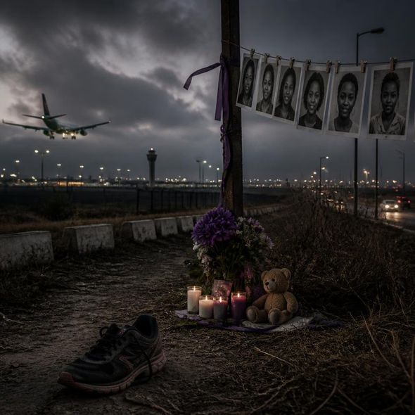 Editorial illustration for “Seven Women Were Found Dead Near Johannesburg’s Airport,” based on the article’s subject.